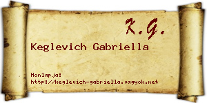 Keglevich Gabriella névjegykártya